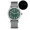 Militado ML12B 38mm Militäruhr VH31 Quarzwerk Gewölbtes Saphirglas C3 Leuchtend Vintage Uhren 100m Wasserdicht