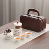 Chinese Portable Tea Drinking Wisteria Flower Ancient Rhyme Pot Car Express Cup Travel Kung Fu Tea Set Small Set Business