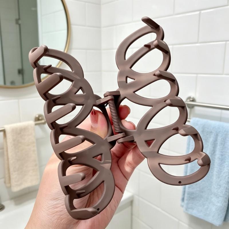 Large Non Slip Hair Claw Clips Strong Hold Matte Abstract Wave Hair Clips for Thick and Curly Hair Daily Use Hair Accessories