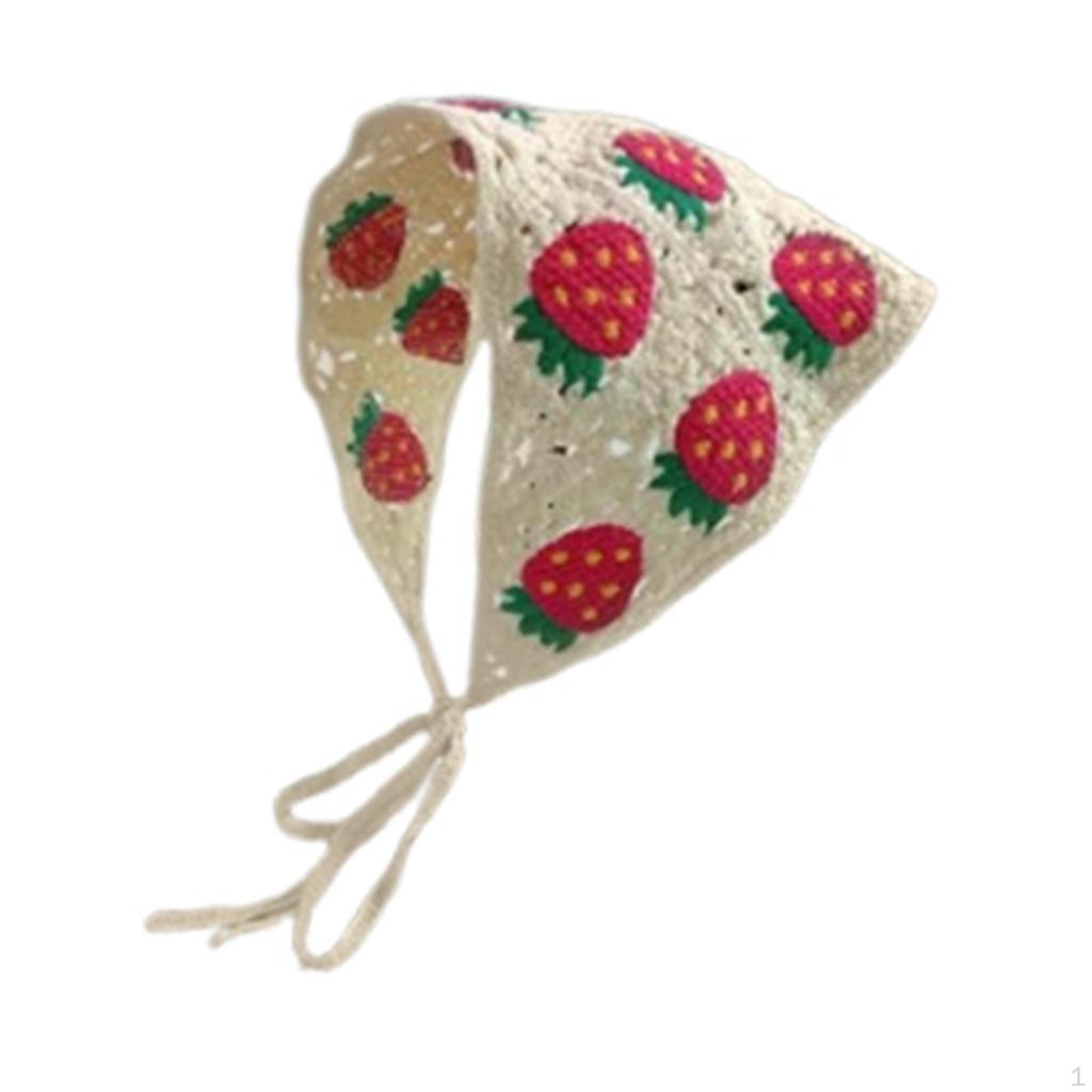 Women Bandana Crochet Elegant Decoration Vintage Hairstyle Scarf