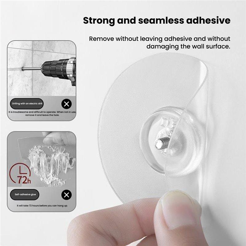 B97A-Ceiling Hooks No Hole No Drilling Adhesive For Hanging Plants, Lights Wind Chimes Lantern-Sticky J Hooks Eye Hook