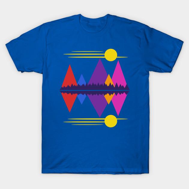 Unisex Fashion TShirt Moon Over The Mountains 5 Print TShirt Plus Size S-5XL T-Shirt 100%Cotton Tops O Neck Short Sleeve Tees
