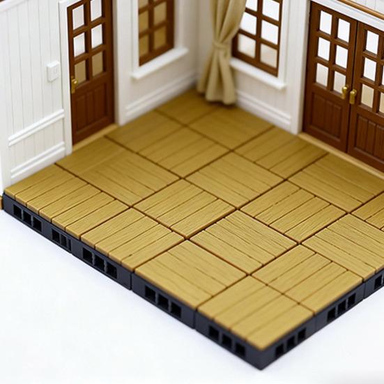 12Pcs/Set Miniature Floor Dollhouse Model 1/12 Scale DIY Craft Pretend Play Toy Dollhouse Accessories