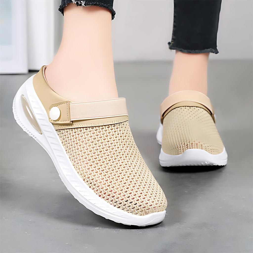 Women's Fashion Round-Toe Casual Mesh Half-Sandals