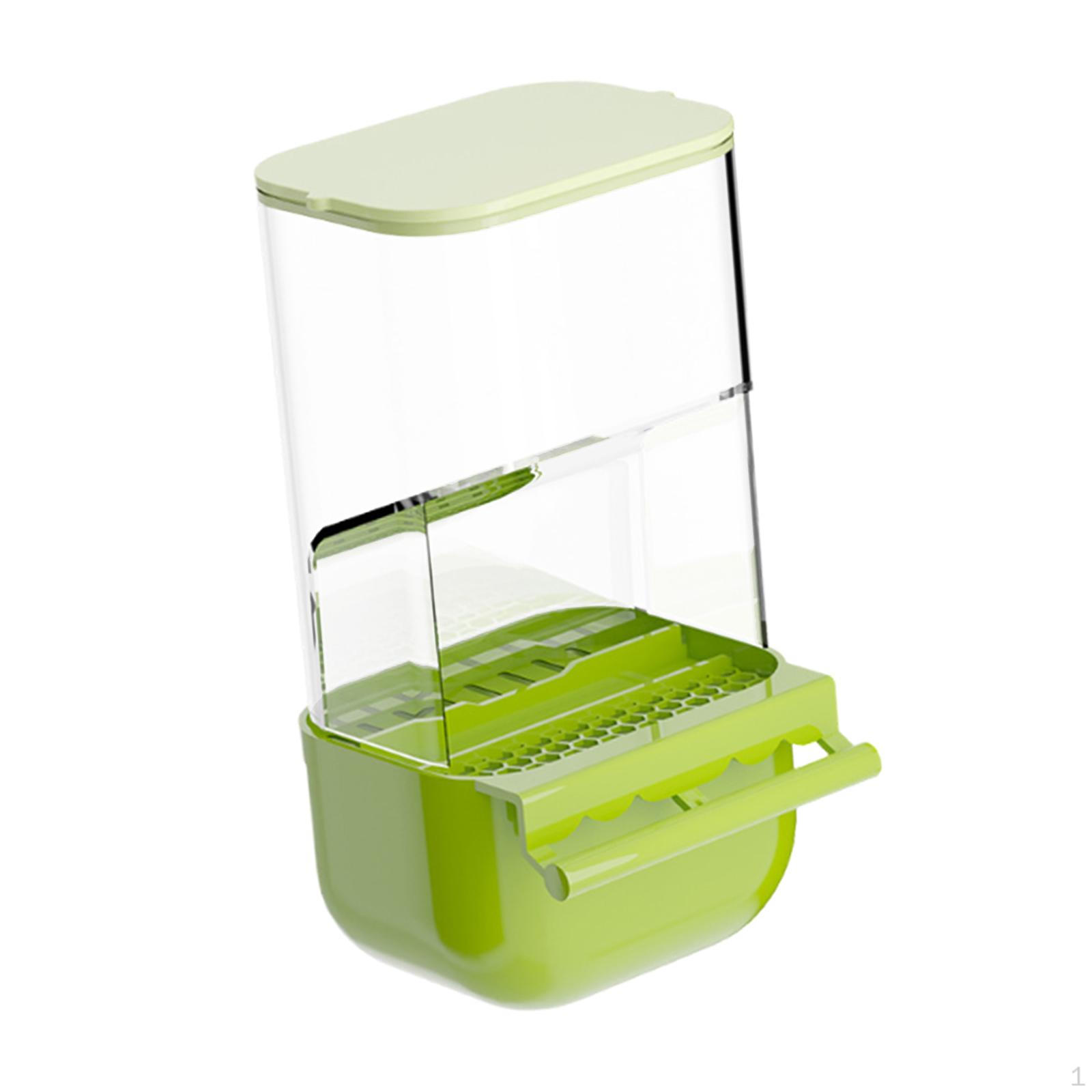 

Bird Cage Feeder Automatic Parrot with Perch Accessories