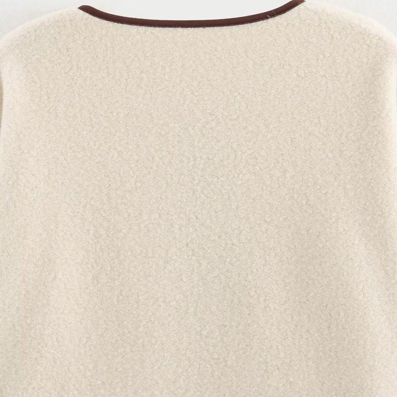 Kaslead New Women clothes Western Style Fashion Simple and Versatile Trim Lace-up Thin Velvet Outerwear