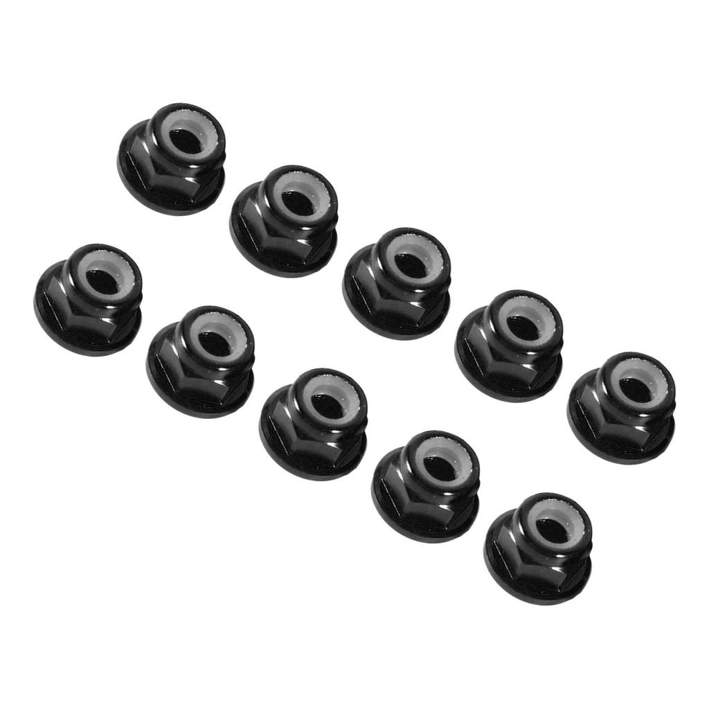 Anodizare Piulițe autoblocante M4 cu inserție de nailon Piuliță hexagonală de blocare Aliaj de aluminiu set 10 buc