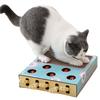 Cat Scratchers Cardboard with Whack-A-Mole Game Interactive Cat Toy Durable Cat Cardboard Box Cat Scratch Bed For Indoor Cats