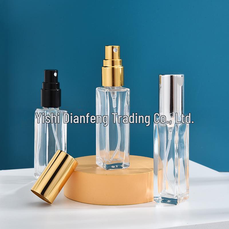 Square Glass Spray Perfume Bottles - Available in 3ml, 5ml, 10ml, 15ml, 20ml, 30ml Sizes, Empty.