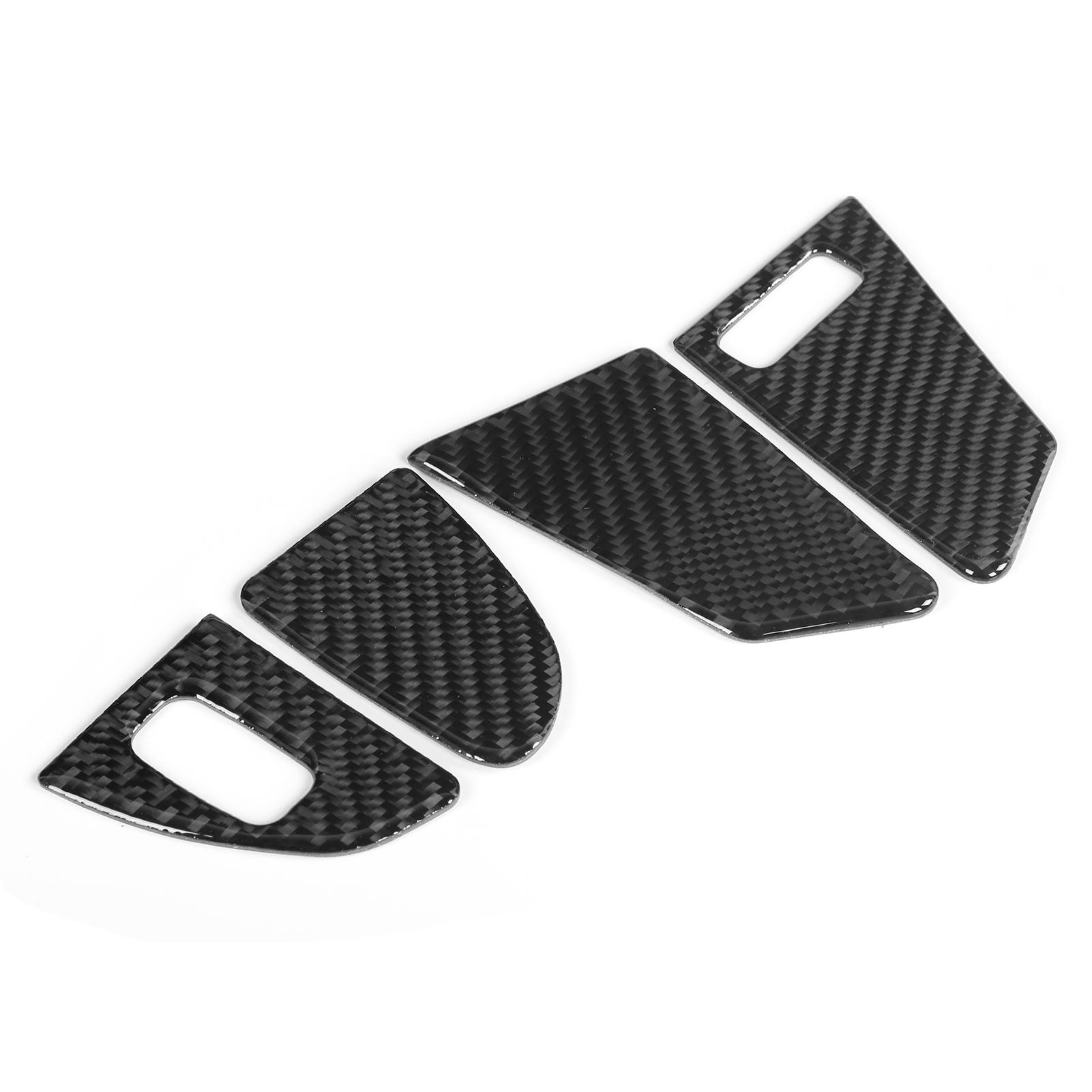 

4pcs Carbon Fiber Door Window Lock Switch Panel Trim Waterproof Fit for V60 S60 LHD