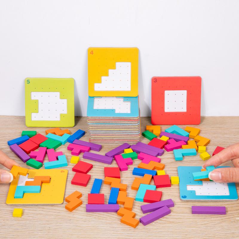 Interactive Parent-Child Battle Building Blocks Puzzle Game