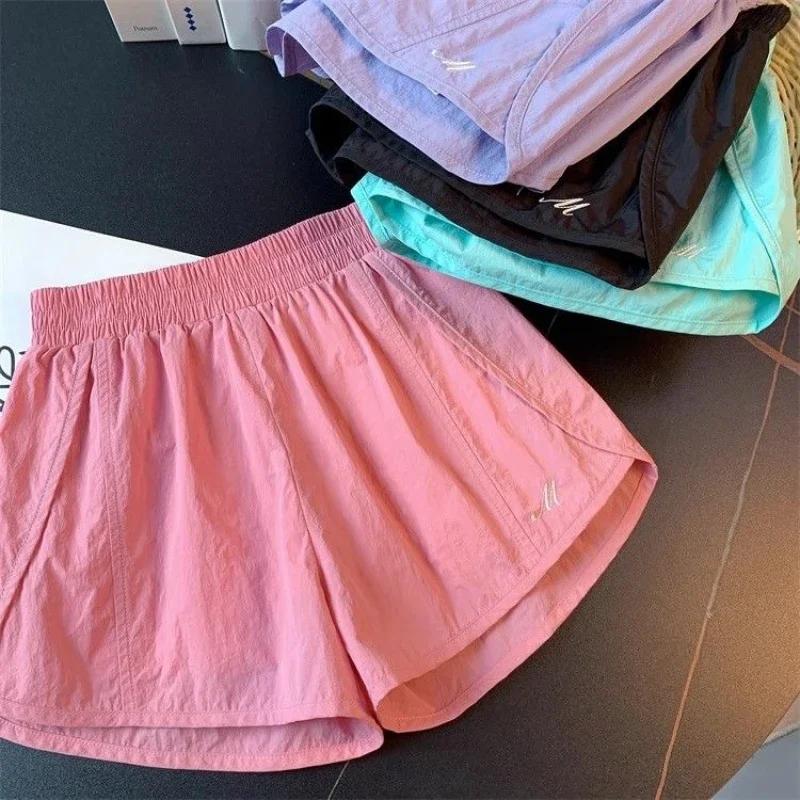 Children's Summer Loose Shorts Pocket High Waist Sports Thin Baggy Short Pants Comfortable Casual Girls