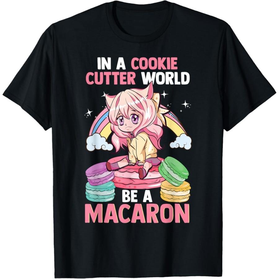 Macarons French Cookie Japanese Anime Kawaii T-Shirt(1) S