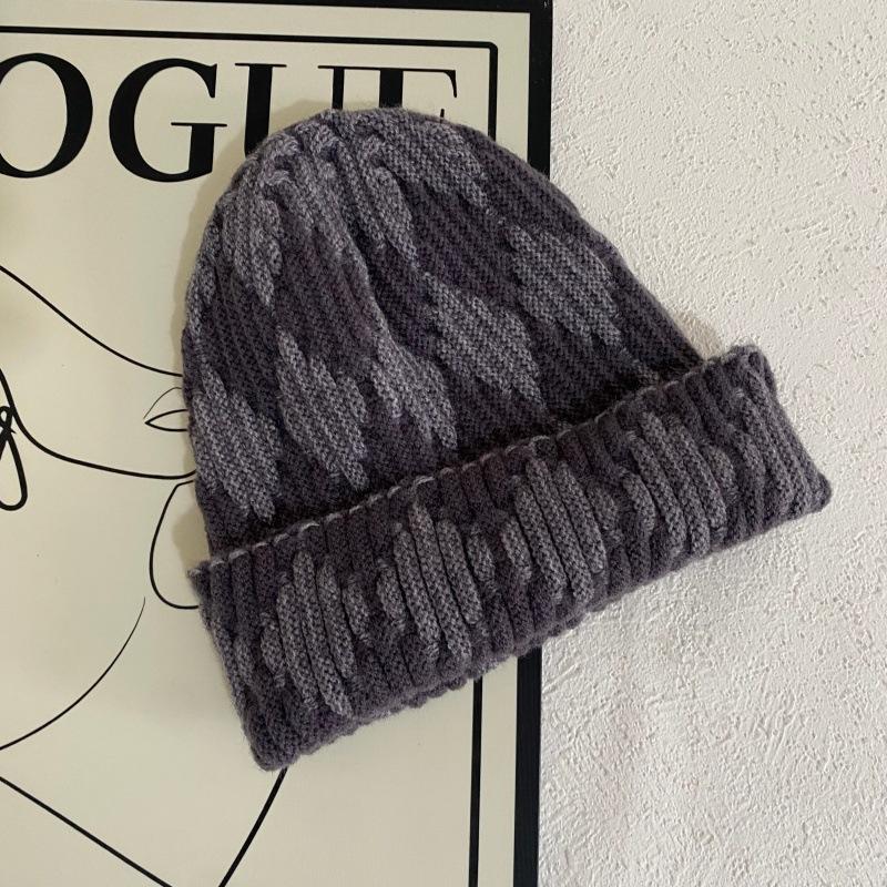 

JYL TS DIY Argyle Beanie Unisex Winter Ear Protection Warm Knit Hat Acrylic 1222Mao12202 непереборною кольору