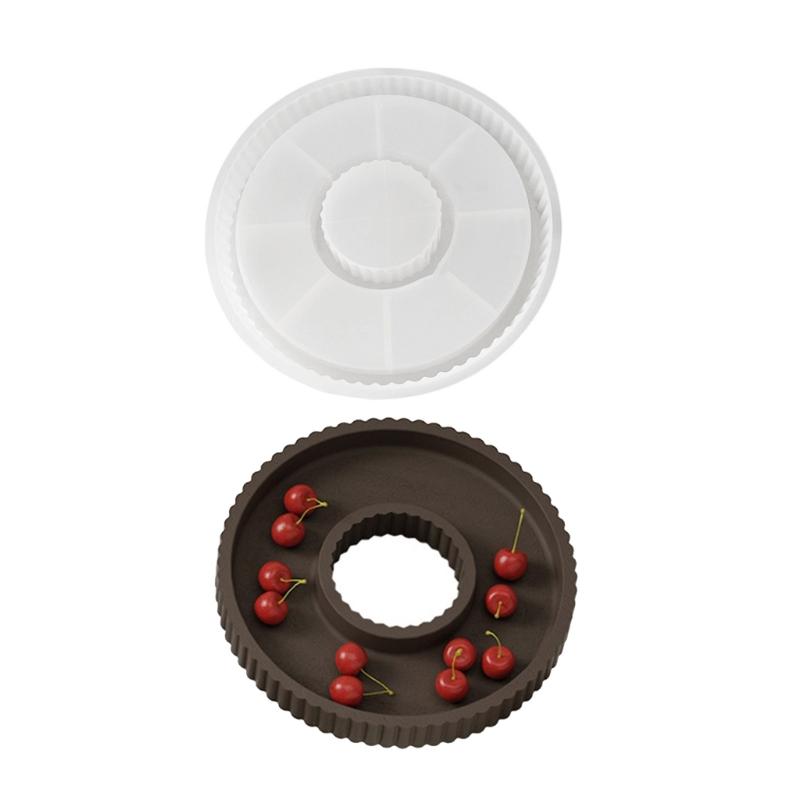 

Versatile Silicone Resin Mold Silicone Tray Molds Silicone Dish Molds Hollow Round Shape DIY Craft Moulds for Dish Tray 1 чистий