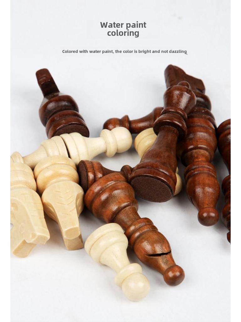 High-Quality Wooden Folding Chess Set for Students and Children