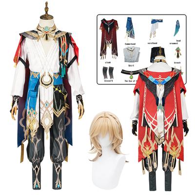 Kaveh Cosplay Costume Kaveh  Cosplay Uniform Wig Free Headwear Suit Halloween Party Men Women Clothes Costumes