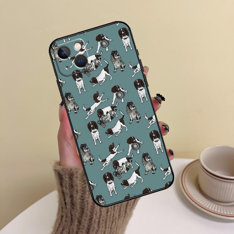 Cartoon Cocker Spaniel Handyhülle Für iPhone 16 Pro Max 14 13 12 11 15 17 Pro Max mini Plus 16e 17 Air Cover Funda
