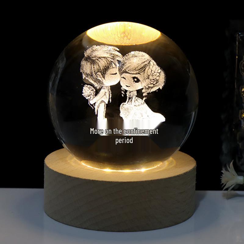 Starry Sky Crystal Ball Night Light - Creative Desktop Ornament Gift