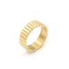 Jewelry Titanium Steel Gear Ring Women'S Non-Fading High-End 18K Gold Simple Ring