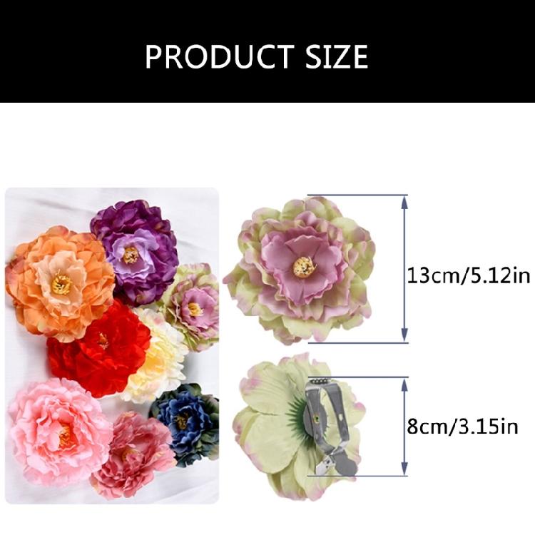 Modern Curtain Tiebacks Peony Flower Pattern Curtain Holdbacks 2Pieces for Living Space Window Decoration