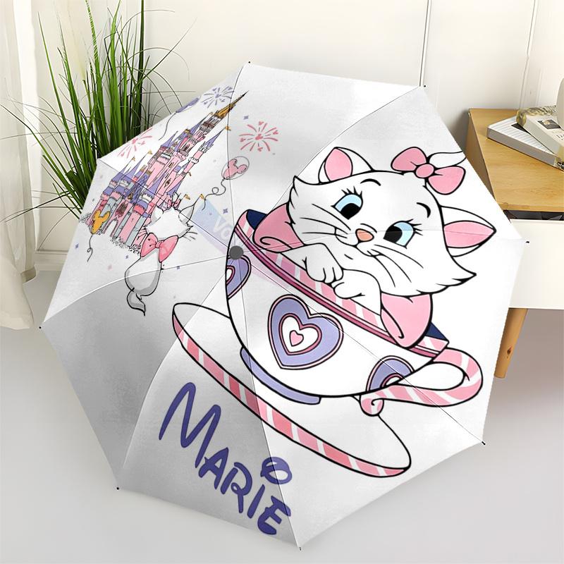 

Marie,Aristocats Automatic Umbrella - Tri-fold Portable Umbrella, Best Holiday Gift for Men and Women, Durable Iron Frame, Playful Design, S