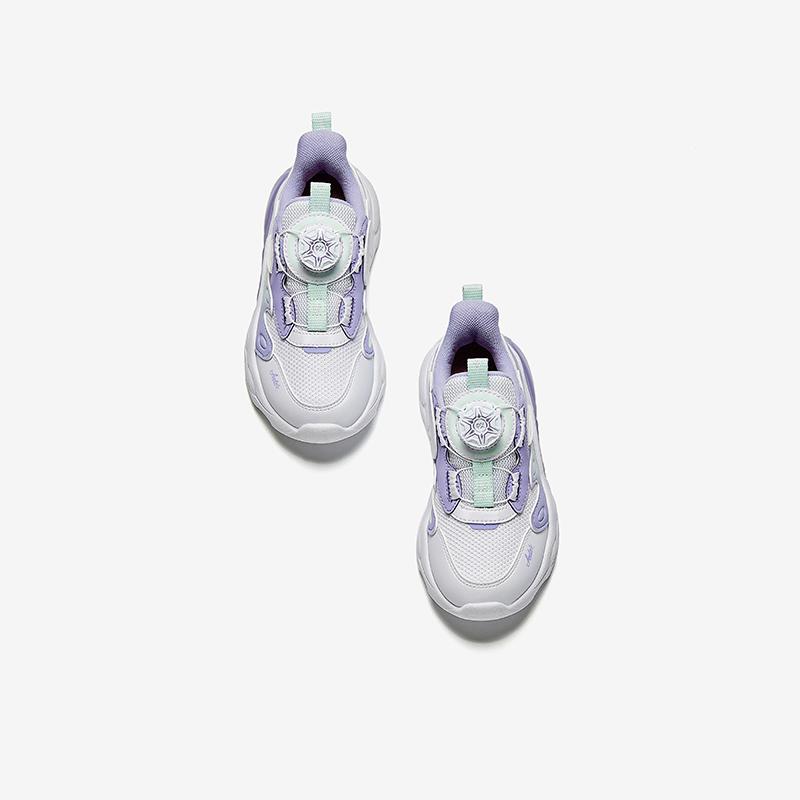 Anta Kids Synthetic Leather Mesh Comfortable Versatile Trendy Fun Light-Up Shoes Lightweight Shock Absorption Low-Top Kids Running Shoes A22449968