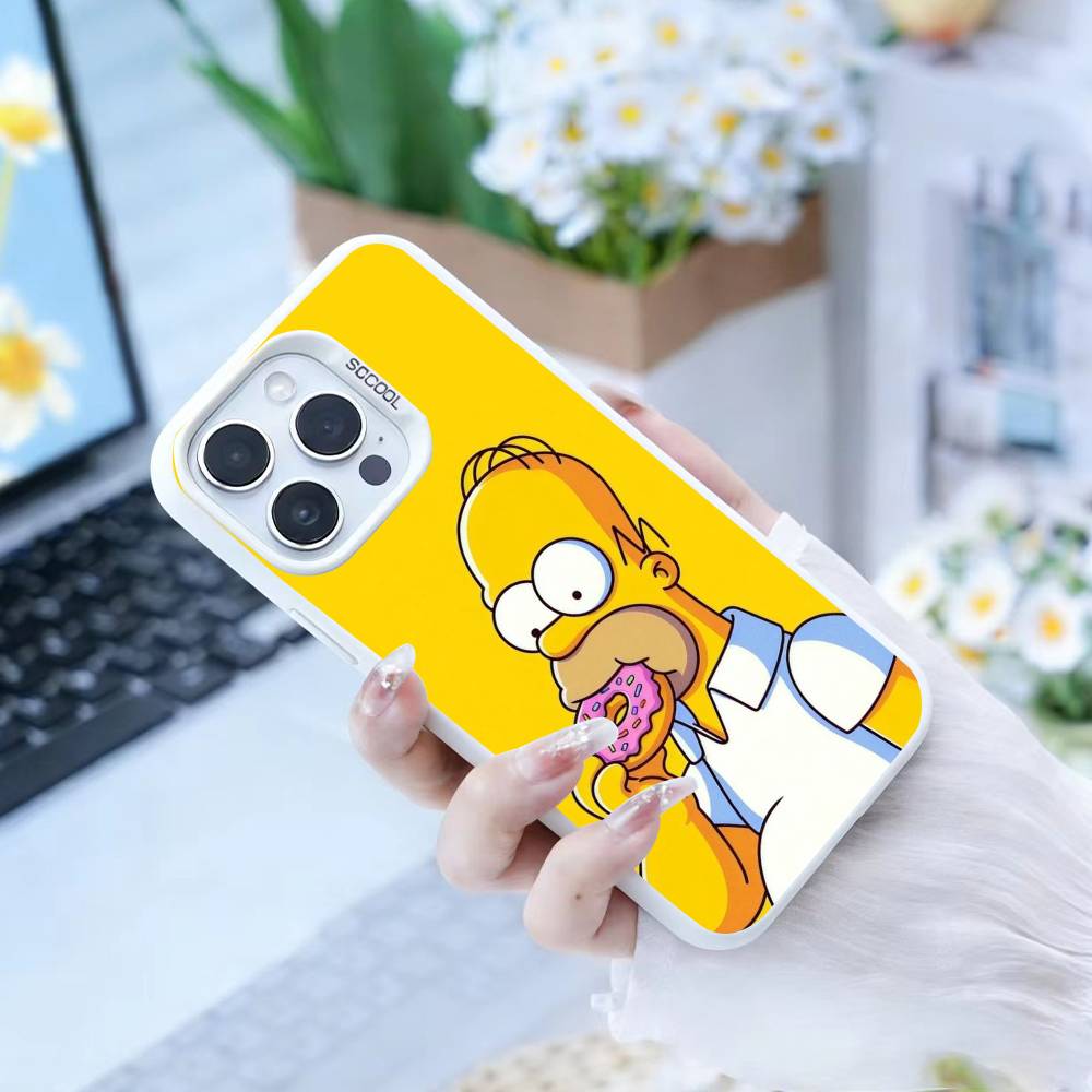 Anime T-The S-Simpsons-s  Phone Case For iPhone 16,15,14,13,12,17,Pro,MAX white Matte Shockproof Cover