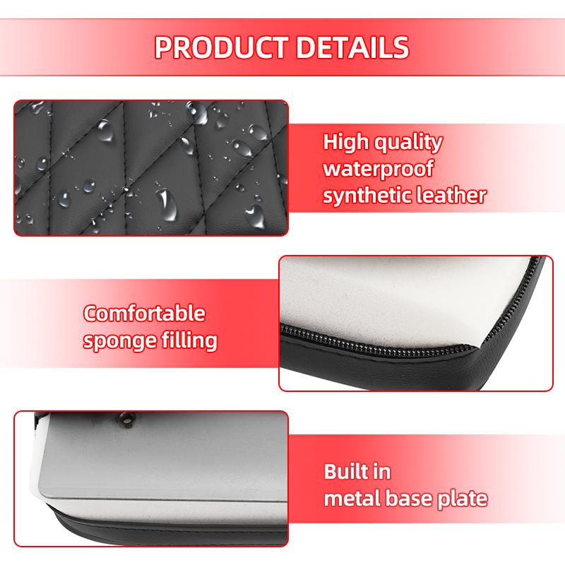 Black Motorcycle Universal Back Rest Passenger Backrest Pad Pads For Harley For Kawasaki For Honda For Suzuki For Yamaka For BMW