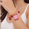 Letter Rose Flower Bracelet Temperament Heart Pendant Hand Chain Valentine's Day Bracelet  Lovers