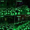 Halloween Outdoor Solar Eyeball Lights-LED Green&Purple Glow, Swinging Firefly Effect,for Creepy Yards, Lawns & Halloween Haunts