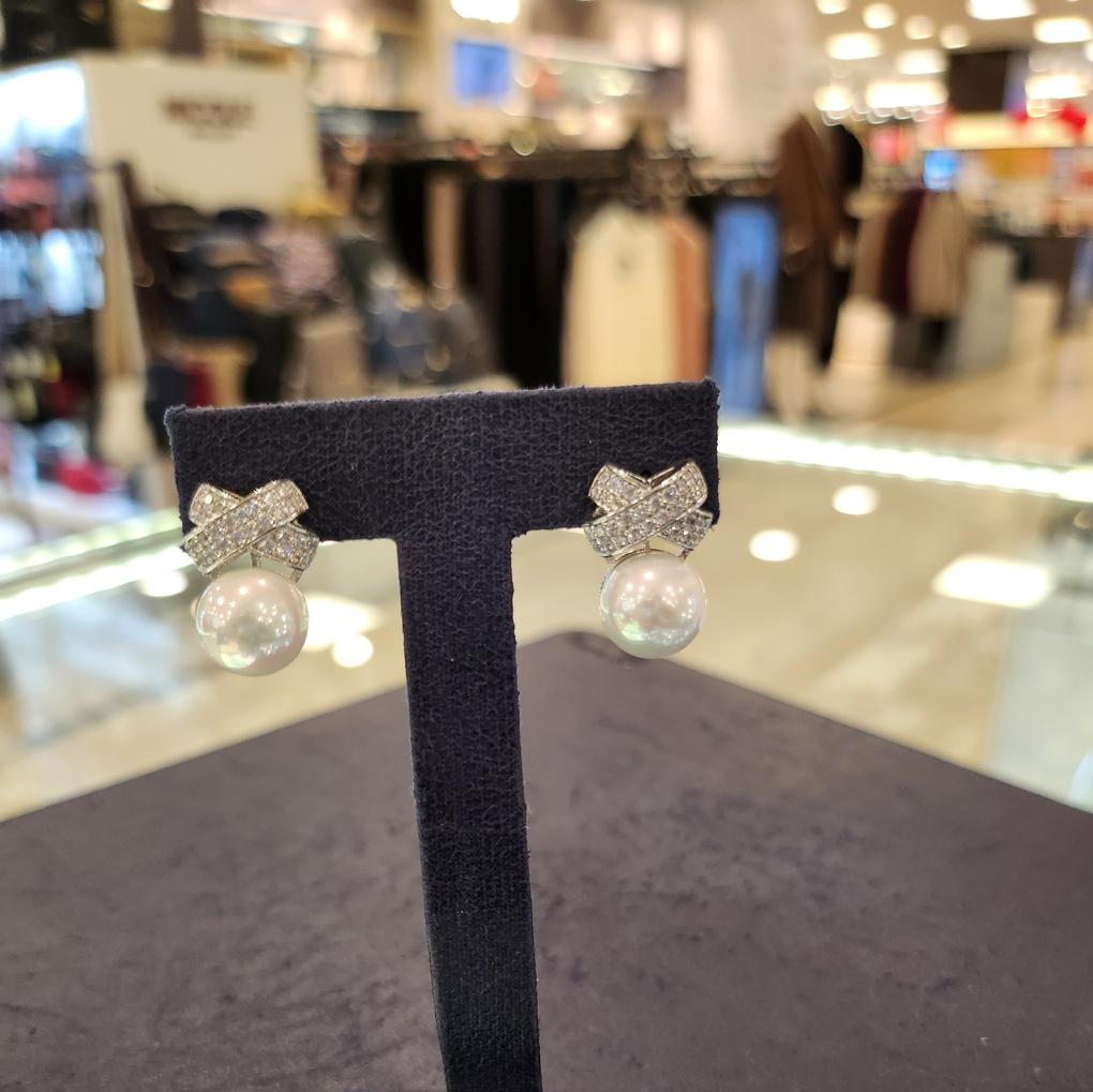 ARTRIA Wedding Pearl E Ribbon Pearl Earrings APPERJJ0001WHF