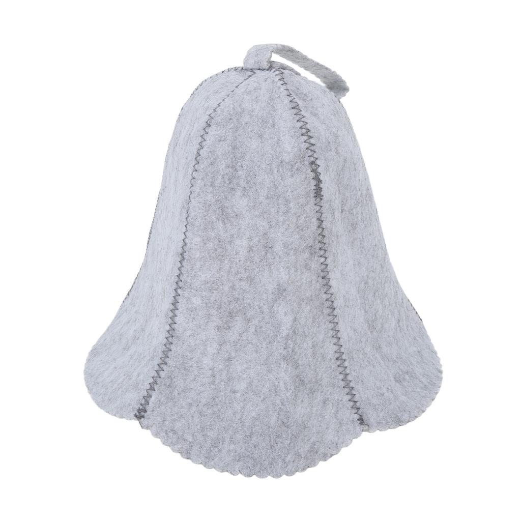 Sauna Hat Felt Water Absorbent Comfortable Shower Bath Felt Hat Universal for Men Women Grey