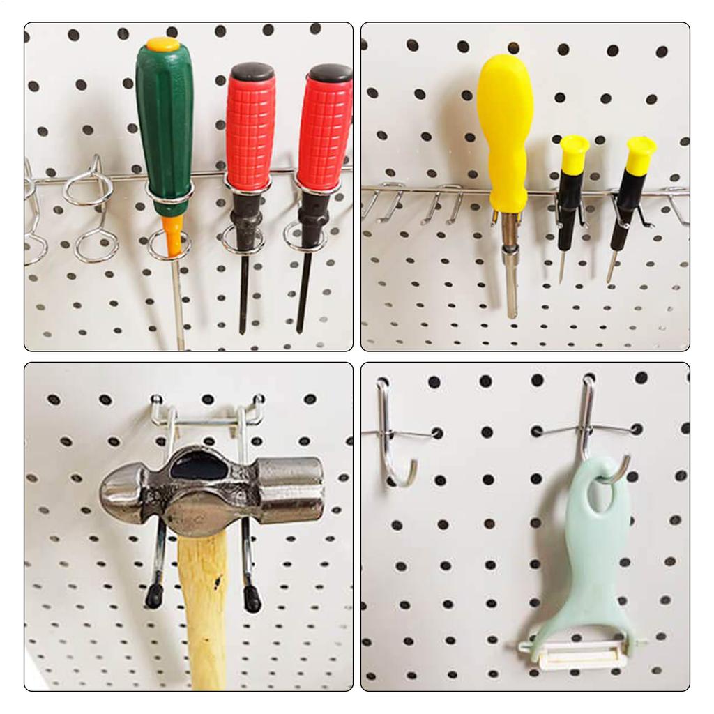 Metal Pegboard Hooks Hanging Organizer Assortment Kit Peg Locks Hanging Applications Metal Garage Tool Organizer