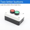 Start Stop Button Box IP65 Rated Waterproof ABS Housing Dual Switch 10A 400V for Industrial Automation Equipment