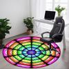 1pc Colorful Kaleidoscope Pattern Carpet for Office Non-Slip, Round Carpet, Soft & Comfortable, Carpet for Office, Lightweight Round Floor Mat