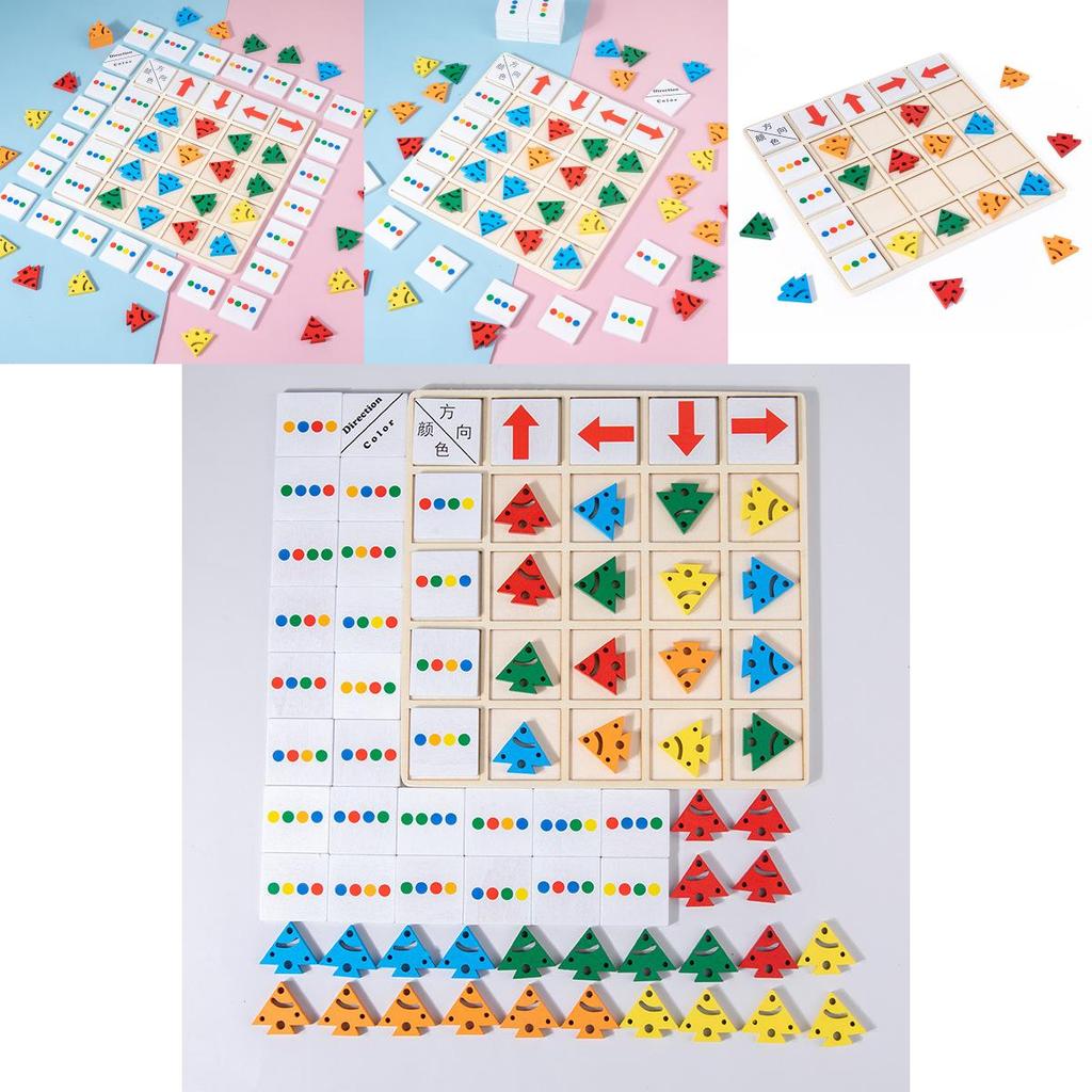 Directional Cognitive Puzzle For Kids Wooden Educational Brain Teaser For Early Learning