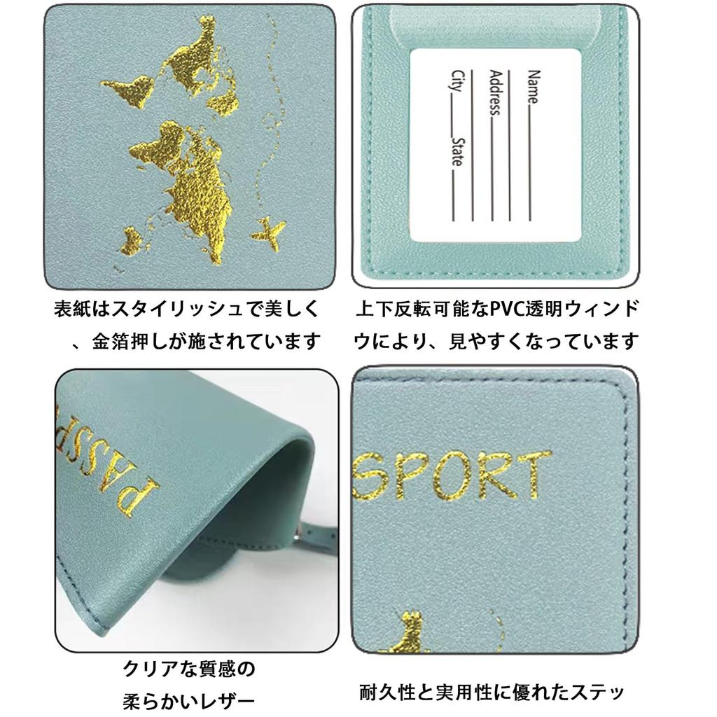 WUDQIJI Passport Passport Luggage Name Storage Set of Suitcase Luggage Suitcase Number Name Card Business Travel Case, Anti-Skimming, Cover, Tag, Tag,