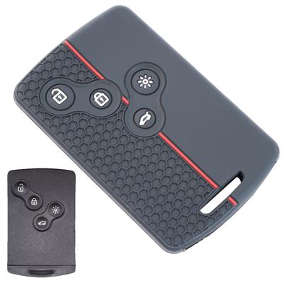 Coque de protection en silicone pour clé télécommande 4 boutons, pour Renault Clio Captur Koleos Laguna Megane Scenic Logan Duster Sandero