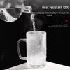 Heat-Resistant Tempered Glass Mug with Handle
