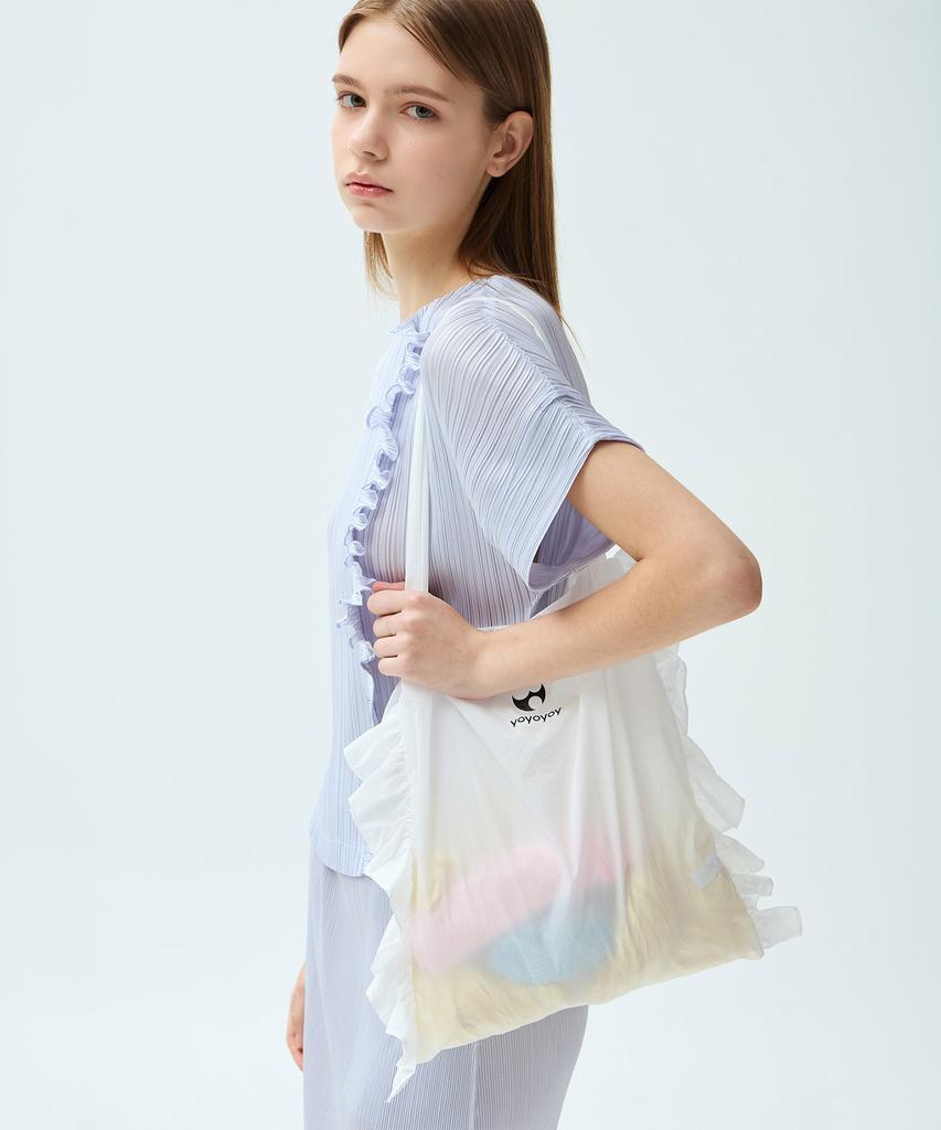 Yoyoyoy Cloud Frill Tote Bag_3Colors