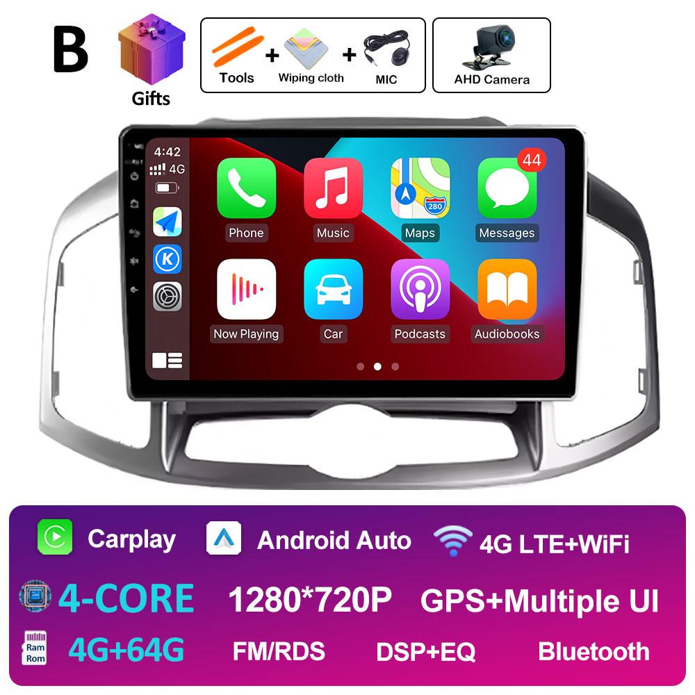 Android 14 Car Audio For Chevrolet Captiva 1 2011 2012 2013 2014 2015 2016 Radio Player Bluetooth Wireless Carplay DSP Stereo 4G