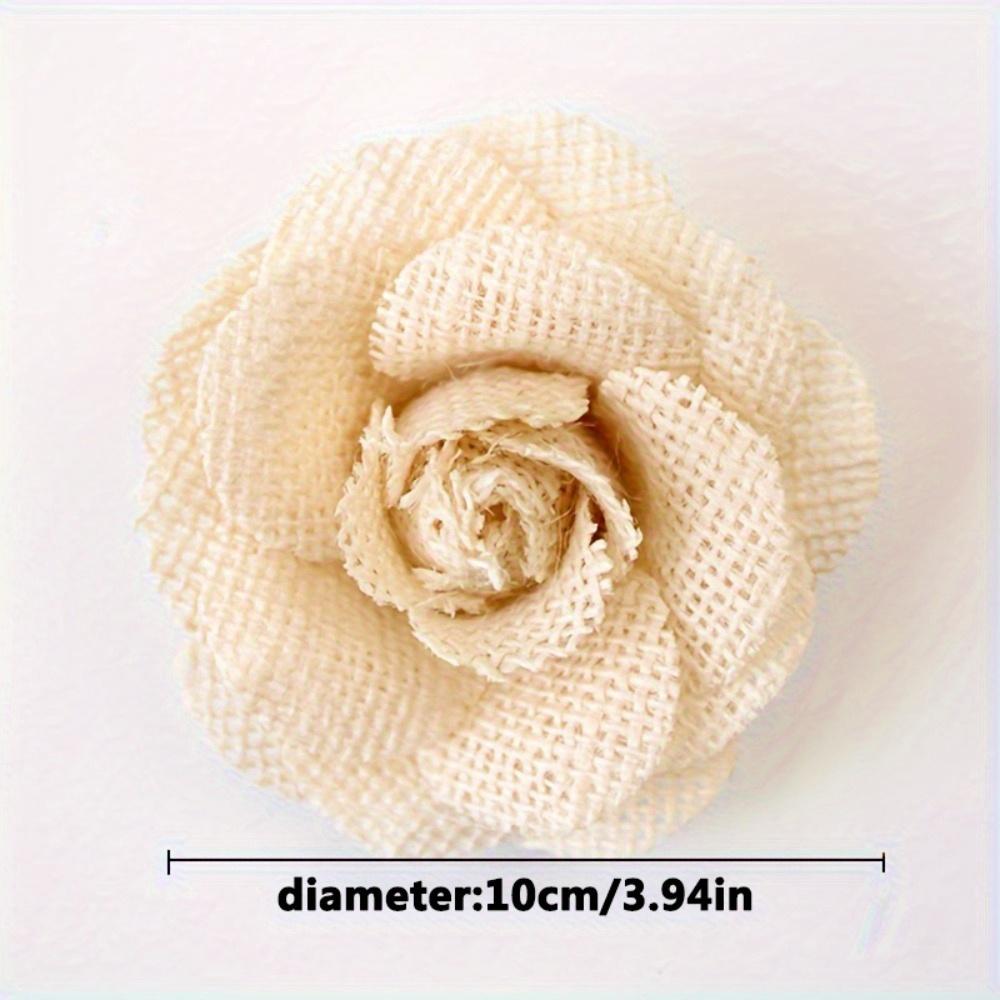 6 ks Unikátních Ručně Vyráběných Lněných Květin Dodává Slavnostní Nádech DIY Projektům, Sváteční Dekoraci a Dárkům Ideální pro Výrobu, Zdobení Doplňků