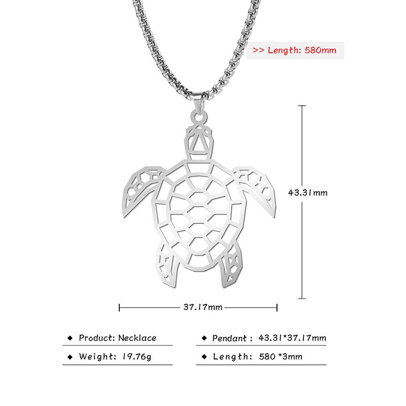 Cazador Animal Necklace for Men Women Stainless Steel Turtle Pendant Necklace Jewelry Gift Trend 2025 Birthday Gift Wholesale