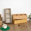 Multi-Purpose Storage Box 3-Section Desktop Organizer Shelves Woven Storage Basket Home Bedroom