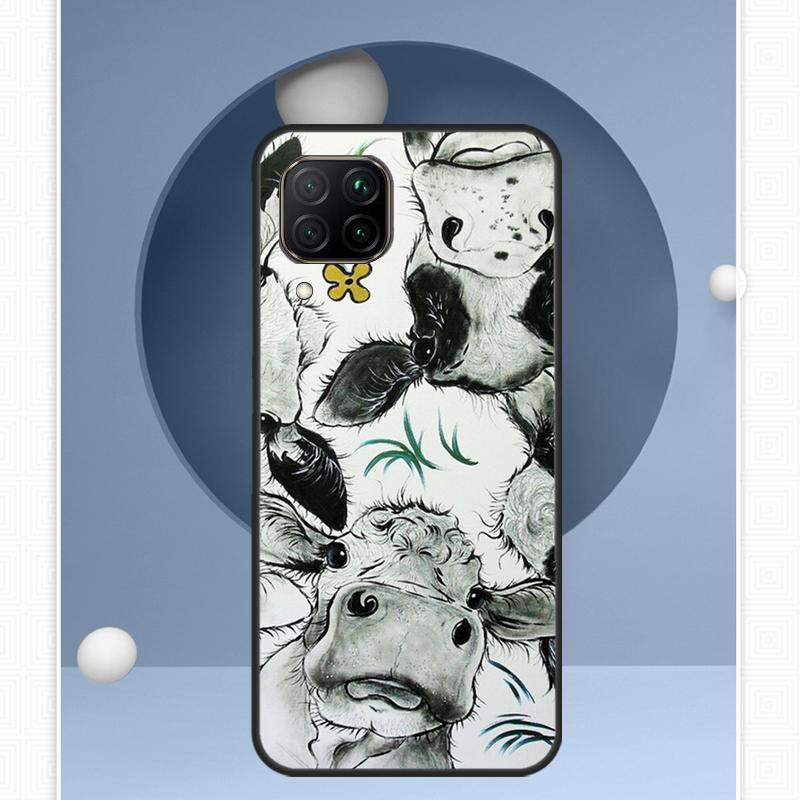 Cute Cow Moo For Huawei Nova Y72 Y90 Y61 Y91 Y60 Y70 12s 12i 11i 8i 9 10 SE P20 P40 Lite P60 P30 Pro Case