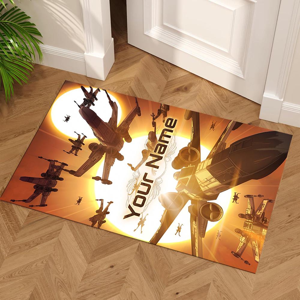 Star Wars Personalized Name Carpet Perfect for Outdoor Foyer Dining Room Decorate room Antislip Carpet Decorate Offices Birthday/Christmas Gift