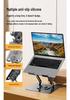 Universal Portable Laptop Stand - Carbon Steel, Non-Slip Silicone, Folding Aluminum Alloy Design
