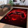Gaming Controller Design Carpet with Red Digital Glow Pattern Suitable for Use As an Anti-slip for Living Room Bedroom Sofas