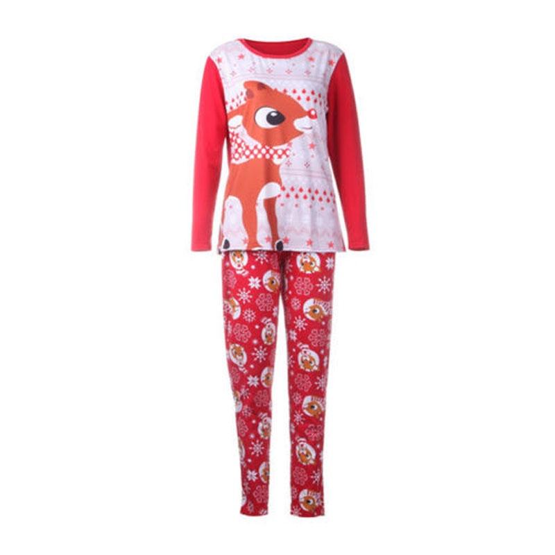 Luxurious Christmas Family Matching Clothes With Adorable Fox Design And Unisex Pajamas Set